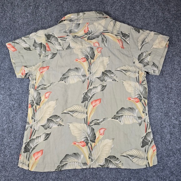 Tommy Bahama Women's Silk Tropical Floral Short Sleeve Button Up Shirt Size S - Picture 7 of 9